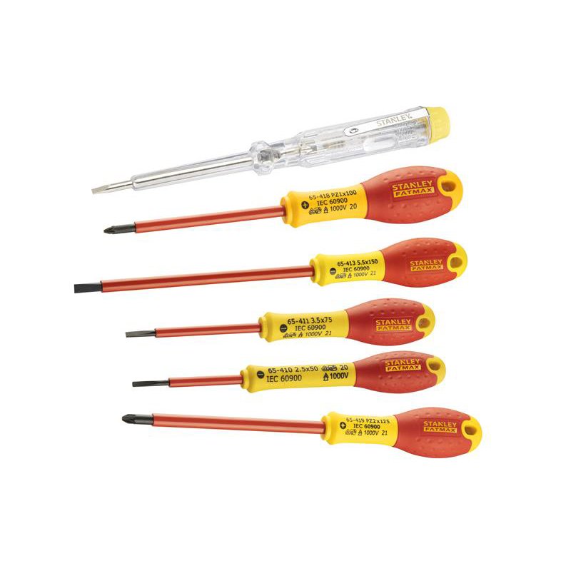 STANLEY FatMax VDE Insulated Screwdriver Set 6 Piece BM Steel