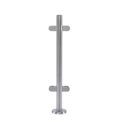 Pre-Assembled Glass Balustrade Round Middle Post with Radiused End Cap Pre-Assembled Glass Balustrade Round Middle Post with Radiused End Cap