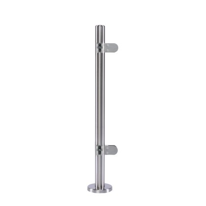 Pre-Assembled Glass Balustrade Round Corner Post with Radiused End Cap Pre-Assembled Glass Balustrade Round Corner Post with Radiused End Cap