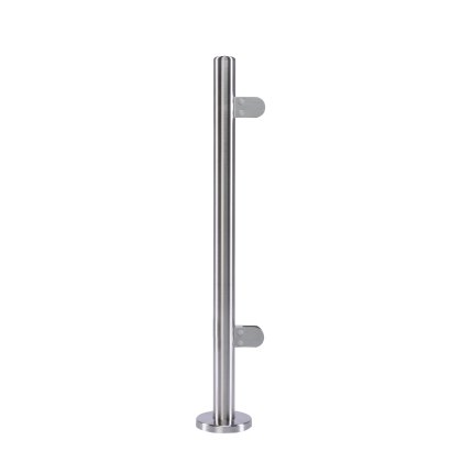 Pre-Assembled Glass Balustrade Round End Post with Radiused End Cap Pre-Assembled Glass Balustrade Round End Post with Radiused End Cap