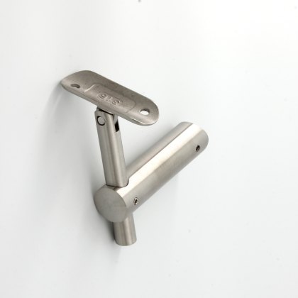 Articulated Offset Post Bracket with Adjustable Saddle to suit 42mm Handrail - Grade 316 Articulated Offset Post Bracket with Adjustable Saddle to suit 42mm Handrail - Grade 316
