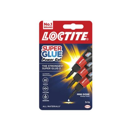 Loctite - Super Glue Power Gel Mini Tube Trio 3 x 1g Loctite - Super Glue Power Gel Mini Tube Trio 3 x 1g