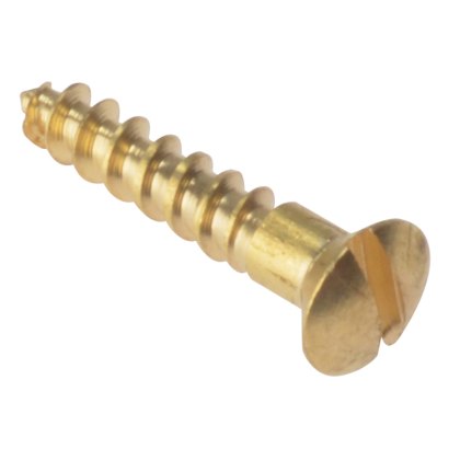 ForgeFix - Wood Screw Slotted Raised Head ST Solid Brass 3/4in x 6 Box 200 ForgeFix - Wood Screw Slotted Raised Head ST Solid Brass 3/4in x 6 Box 200