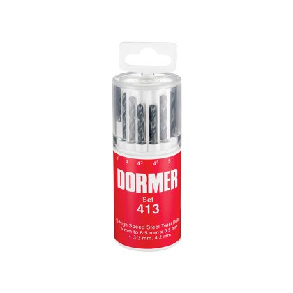 Dormer - A191 No.413 Metric HSS Drill Set of 13 1.5-6.5 x 0.5mm Dormer - A191 No.413 Metric HSS Drill Set of 13 1.5-6.5 x 0.5mm