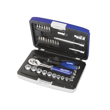 Expert - 1/4in Drive Socket & Accessory Set, 34 Piece Expert - 1/4in Drive Socket & Accessory Set, 34 Piece
