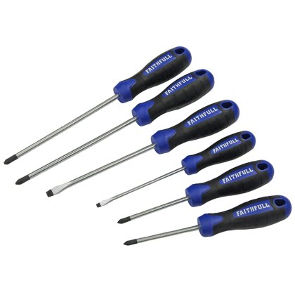 Faithfull - Boxed Soft Grip Screwdriver Set, 6 Piece Faithfull - Boxed Soft Grip Screwdriver Set, 6 Piece