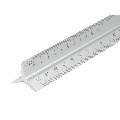 Faithfull - Aluminium Triangle Scale Rule 300mm Faithfull - Aluminium Triangle Scale Rule 300mm