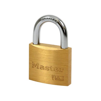 Master Lock - V Line Brass 40mm Padlock - Keyed Alike 2341 Master Lock - V Line Brass 40mm Padlock - Keyed Alike 2341