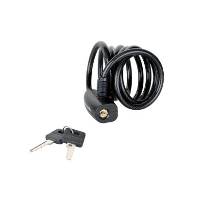 Master Lock - Black Self Coiling Keyed Cable 1.8m x 8mm Master Lock - Black Self Coiling Keyed Cable 1.8m x 8mm