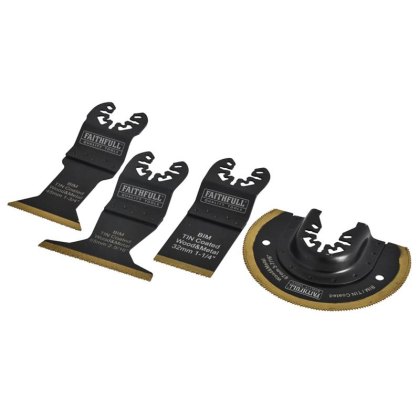 Faithfull - Multi-Function Titanium Blade Set 4 Piece Faithfull - Multi-Function Titanium Blade Set 4 Piece