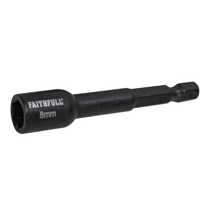 Faithfull - Magnetic Impact Nut Driver 8mm x 1/4in Hex Faithfull - Magnetic Impact Nut Driver 8mm x 1/4in Hex