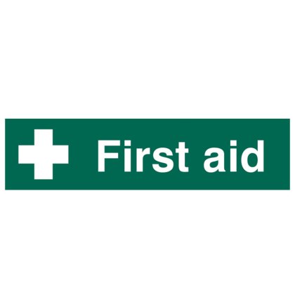 Scan - First Aid - PVC Sign 200 x 50mm Scan - First Aid - PVC Sign 200 x 50mm