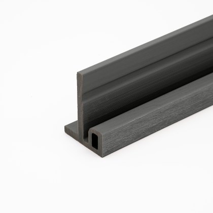 EazyClad 5S - Anthracite Composite Slatted Cladding End Trim EazyClad 5S - Anthracite Composite Slatted Cladding End Trim