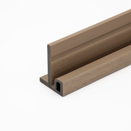 EazyClad 5S - Clay Beige Composite Slatted Cladding End Trim EazyClad 5S - Clay Beige Composite Slatted Cladding End Trim