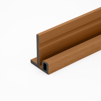 EazyClad 5S - Classic Oak Composite Slatted Cladding End Trim EazyClad 5S - Classic Oak Composite Slatted Cladding End Trim