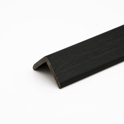 EazyClad 5S - Ebony Black Angled Composite Slatted Cladding Trim EazyClad 5S - Ebony Black Angled Composite Slatted Cladding Trim