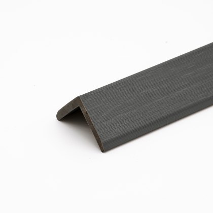 EazyClad 5S - Anthracite Angled Composite Slatted Cladding Trim EazyClad 5S - Anthracite Angled Composite Slatted Cladding Trim