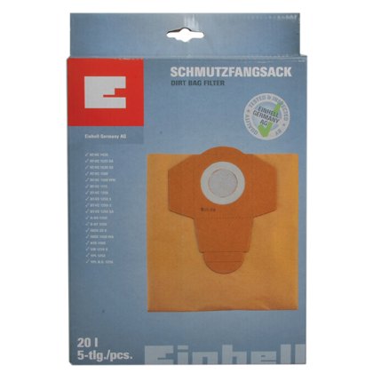 Einhell - Dust Bags For Vacuums Pack of 5 Einhell - Dust Bags For Vacuums Pack of 5