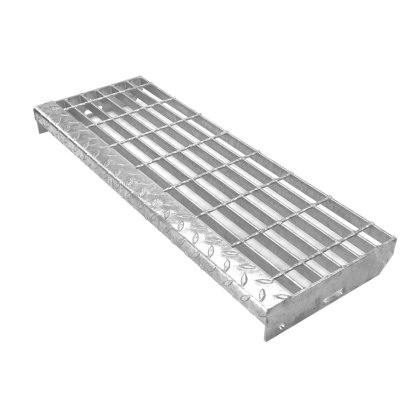 Galvanised Open Steel Tread 800 x 242mm - 41/100 - 25 x 5mm Bar Galvanised Open Steel Tread 800 x 242mm - 41/100 - 25 x 5mm Bar