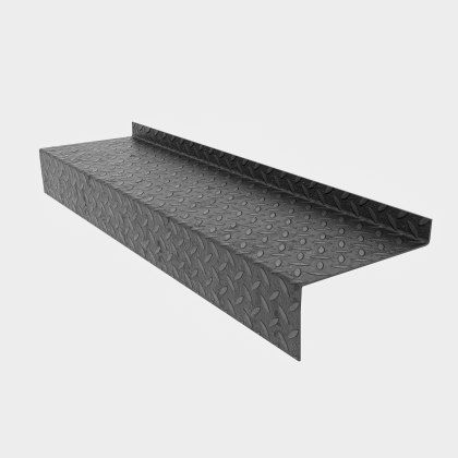 DDA Durbar Stair Tread 1250 x 265 x 4.5mm - 50mm Turn up / 145mm down DDA Durbar Stair Tread 1250 x 265 x 4.5mm - 50mm Turn up / 145mm down