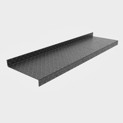 Durbar Stair Tread 1000 x 265 x 3mm - 40mm Turn up/down Durbar Stair Tread 1000 x 265 x 3mm - 40mm Turn up/down