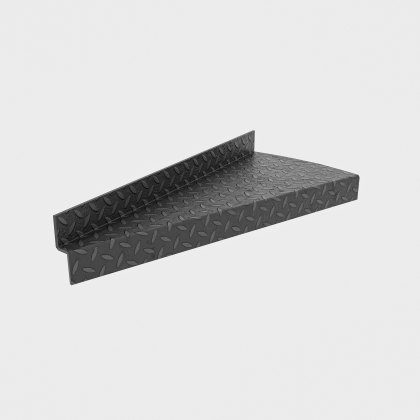 Durbar Anti-Clockwise Spiral Stair Tread 600 x 270 x 4.5mm - 50mm Turn up/down Durbar Anti-Clockwise Spiral Stair Tread 600 x 270 x 4.5mm - 50mm Turn up/down