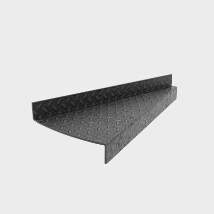 Durbar Clockwise Spiral Stair Tread 600 x 270 x 4.5mm - 50mm Turn up/down Durbar Clockwise Spiral Stair Tread 600 x 270 x 4.5mm - 50mm Turn up/down