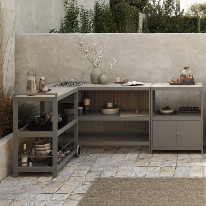 Ecoscape Outdoor Kitchen - Taupe Set of 3 Units & Covers Ecoscape Outdoor Kitchen - Taupe Set of 3 Units & Covers