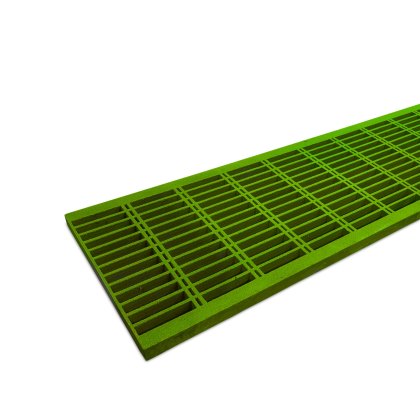 38mm Open Mesh GRP Stair Tread Grating 3660mm - Green - RAL 6001 38mm Open Mesh GRP Stair Tread Grating 3660mm - Green - RAL 6001