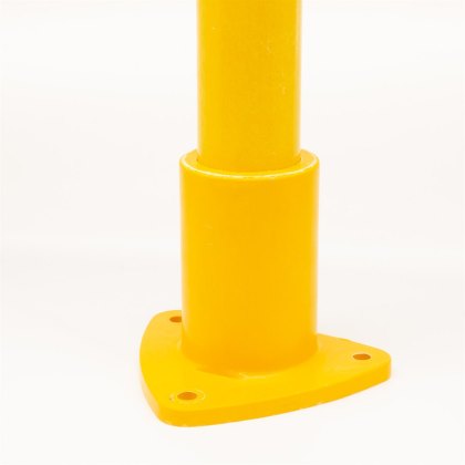 200 - Triangular Base Foot to suit 50mm GRP Handrail - Yellow 200 - Triangular Base Foot to suit 50mm GRP Handrail - Yellow