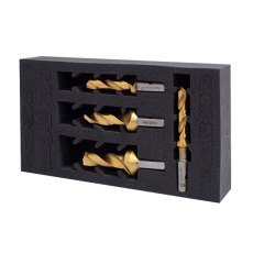 HMT VersaDrive DrillSink Bit Set, Contains 8/12.4mm, 10/16.5mm, 12/20.5mm, 14/25mm HMT VersaDrive DrillSink Bit Set, Contains 8/12.4mm, 10/16.5mm, 12/20.5mm, 14/25mm