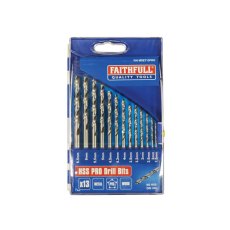 Faithfull - Professional HSS Jobber Drill Bit Set, 13 Piece (1.5 - 6.5mm) Faithfull - Professional HSS Jobber Drill Bit Set, 13 Piece (1.5 - 6.5mm)