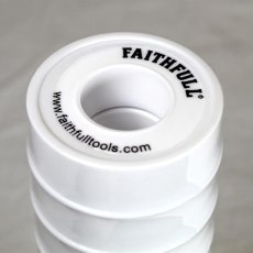 Faithfull - P.T.F.E Tape 12mm x 12m White (Pack 10) Faithfull - P.T.F.E Tape 12mm x 12m White (Pack 10)
