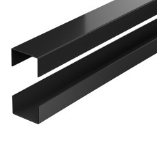 DuraPost Urban® Rails For Slatted Composite Panel (Pack of 2) - Black DuraPost Urban® Rails For Slatted Composite Panel (Pack of 2) - Black