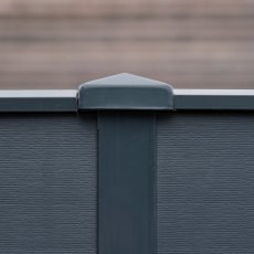 DuraPost® Post Cap With Bracket 75 x 75mm - Anthracite Grey DuraPost® Post Cap With Bracket 75 x 75mm - Anthracite Grey