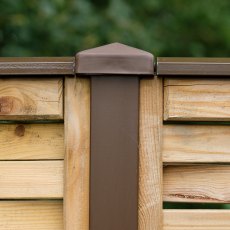 DuraPost® Post Cap With Bracket 75 x 75mm - Sepia Brown DuraPost® Post Cap With Bracket 75 x 75mm - Sepia Brown