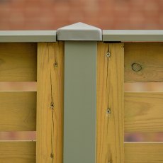DuraPost® Post Cap With Bracket 75 x 75mm - Olive Grey DuraPost® Post Cap With Bracket 75 x 75mm - Olive Grey