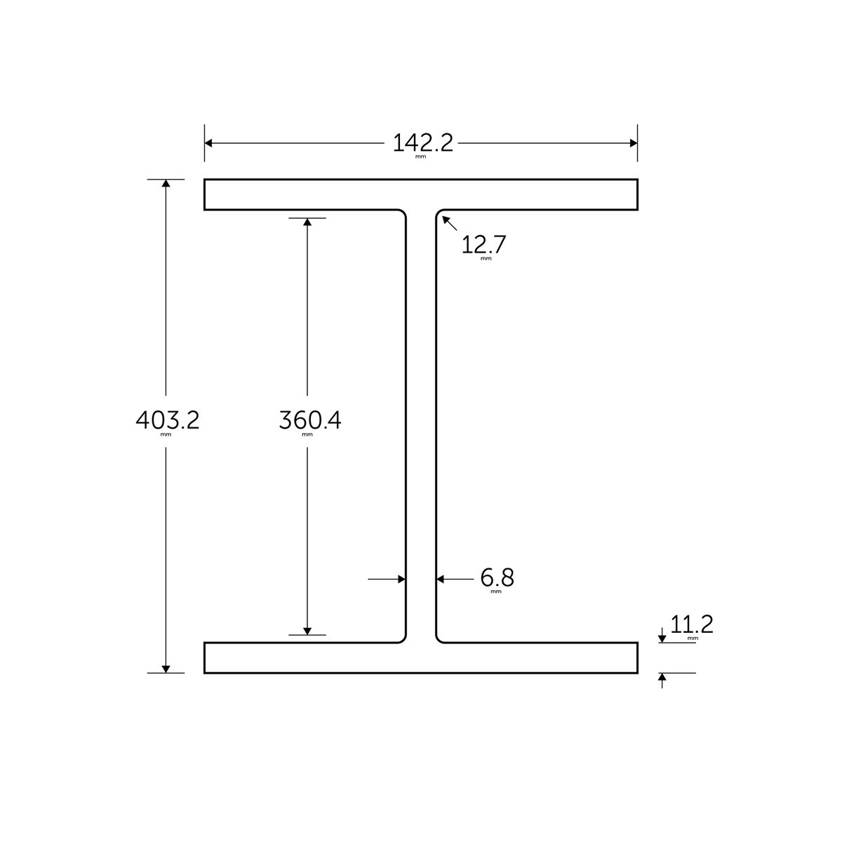 406 x 140 x 46KG Universal Beam - BSEN10025-2 S355J0 | BM Steel