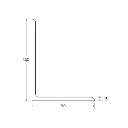 150 x 90 x 10mm - 6m Mild Steel Angles - BSEN10025-2 S275JR 150 x 90 x 10mm - 6m Mild Steel Angles - BSEN10025-2 S275JR