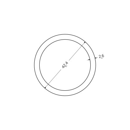 42.4 x 2.5mm Circular Hollow Section - BSEN10219 S235JR