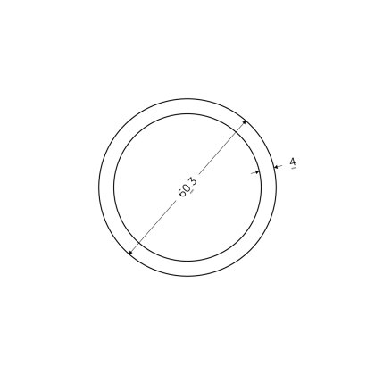 60.3 x 4mm Circular Hollow Section - BSEN10219 S235JR