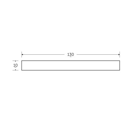 130 x 10mm - 6m Black Flats Light - BSEN10025-2 S275JR