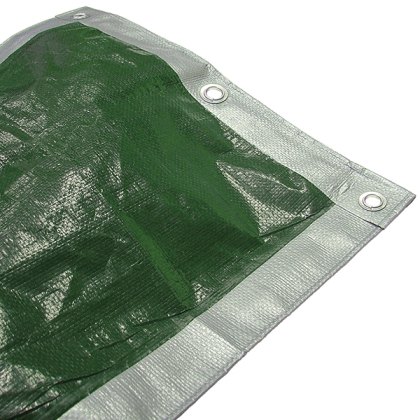 Faithfull - Tarpaulin Green/Silver 3.6 x 2.7m (12 x 9ft) 80gsm Faithfull - Tarpaulin Green/Silver 3.6 x 2.7m (12 x 9ft) 80gsm