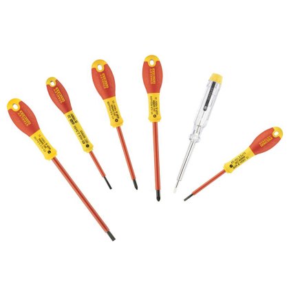STANLEY - FatMax VDE Insulated Screwdriver Set, 6 Piece STANLEY - FatMax VDE Insulated Screwdriver Set, 6 Piece