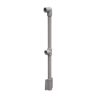 GRP End Post - Side Mount - Grey (RAL 7037) GRP End Post - Side Mount - Grey (RAL 7037)