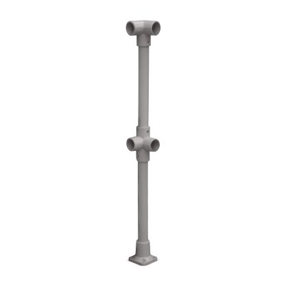 GRP Corner Post - Pedestal Base - Grey (RAL 7037) GRP Corner Post - Pedestal Base - Grey (RAL 7037)