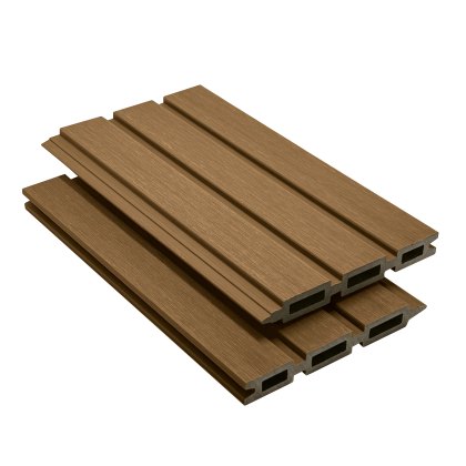 ScenicLiving Slatted Composite Fence Kit - Oak ScenicLiving Slatted Composite Fence Kit - Oak