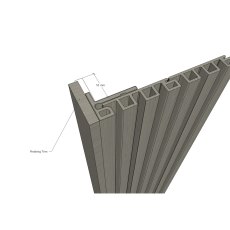 Midnight Composite Slatted Cladding End Trim