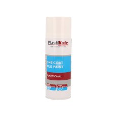 PlastiKote - Trade One Coat Spray Tile Paint Gloss White 400ml PlastiKote - Trade One Coat Spray Tile Paint Gloss White 400ml