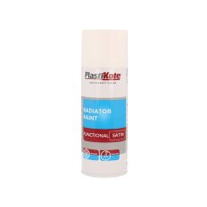 PlastiKote - Trade Radiator Spray Paint Satin White 400ml PlastiKote - Trade Radiator Spray Paint Satin White 400ml